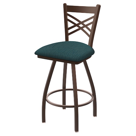 30 Swivel Bar Stool,Brnz Finish,Graph Tidal Seat